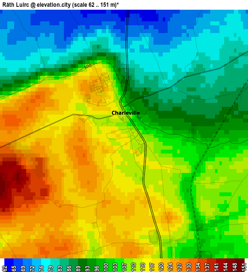 Ráth Luirc elevation map