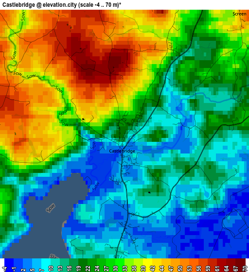 Castlebridge elevation map