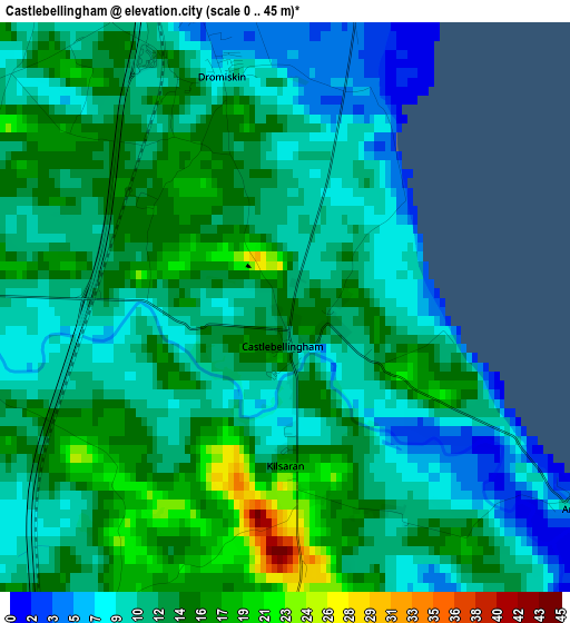 Castlebellingham elevation map