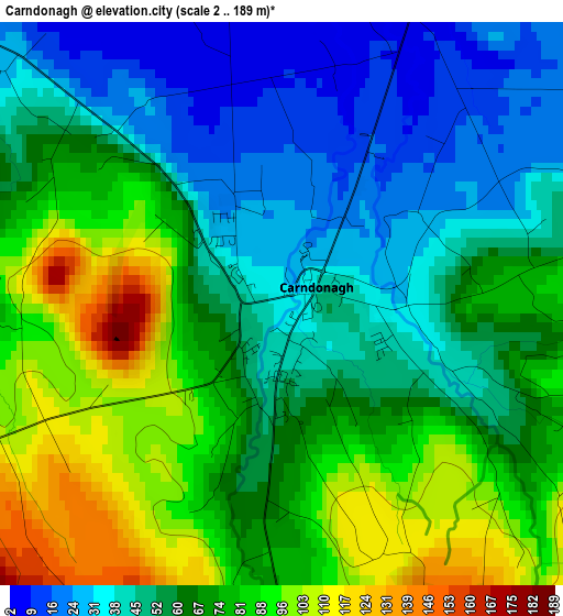 Carndonagh elevation map