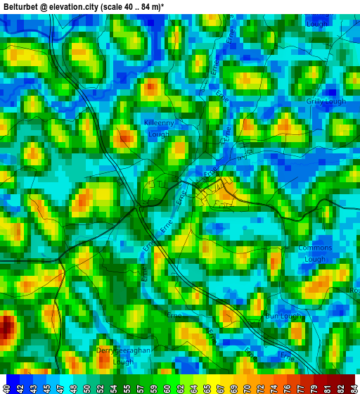 Belturbet elevation map