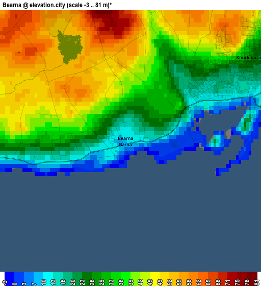 Bearna elevation map