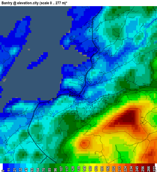 Bantry elevation map