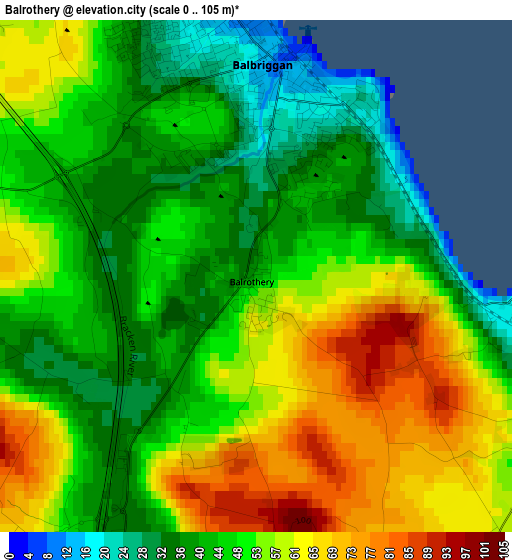 Balrothery elevation map