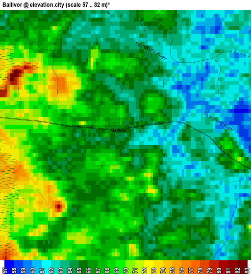 Ballivor elevation map