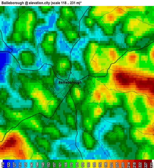 Bailieborough elevation map