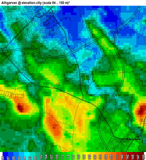 Athgarvan elevation map