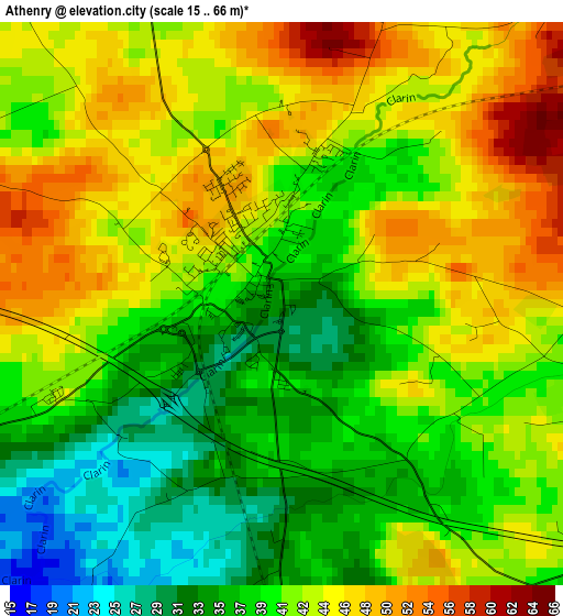 Athenry elevation map