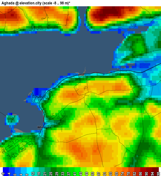 Aghada elevation map