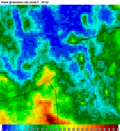 Adare elevation map