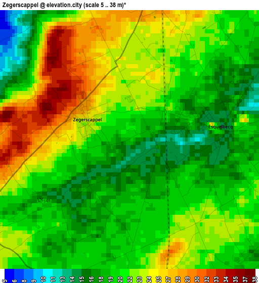 Zegerscappel elevation map