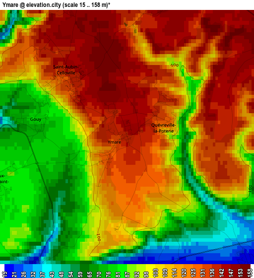 Ymare elevation map