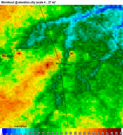 Wormhout elevation map