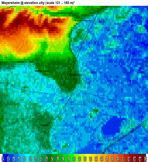 Weyersheim elevation map