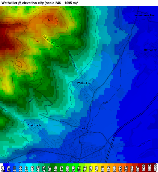 Wattwiller elevation map