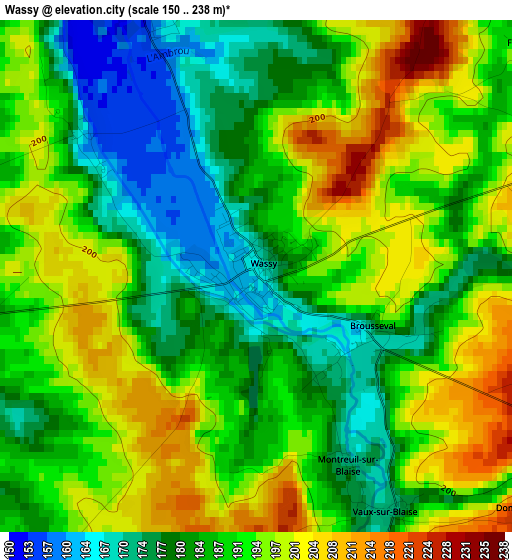 Wassy elevation map