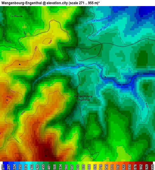 Wangenbourg-Engenthal elevation map