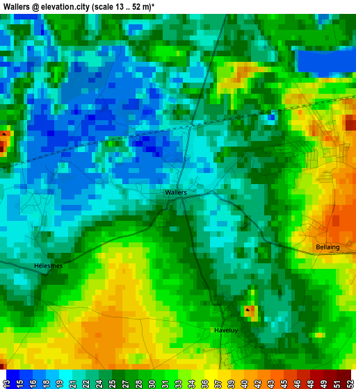 Wallers elevation map