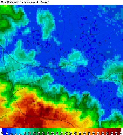 Vue elevation map