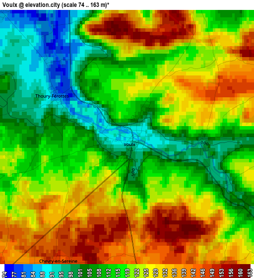 Voulx elevation map