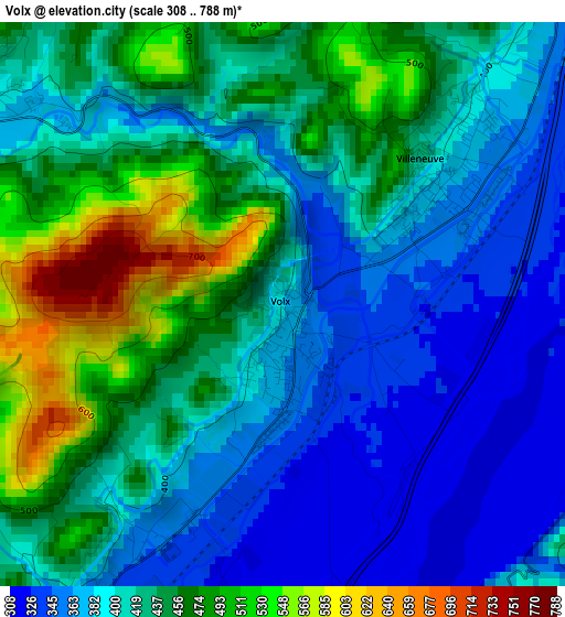 Volx elevation map