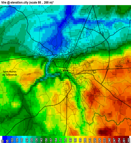 Vire elevation map