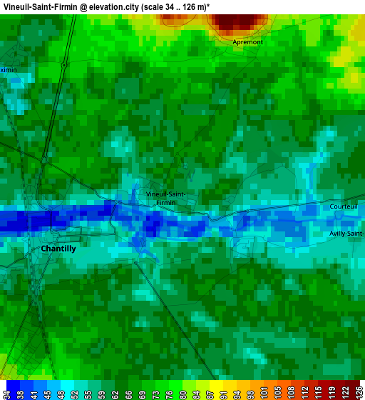 Vineuil-Saint-Firmin elevation map