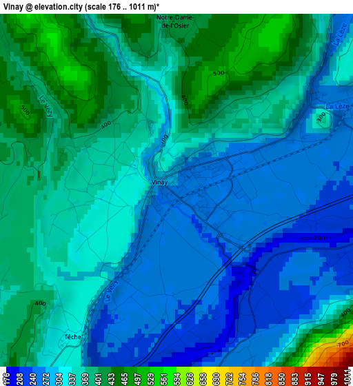 Vinay elevation map