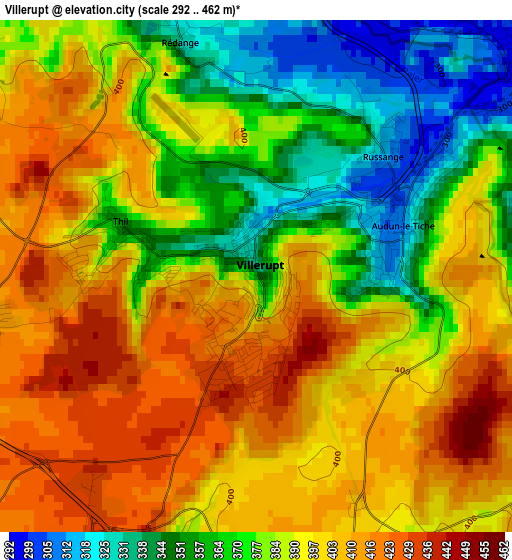 Villerupt elevation map