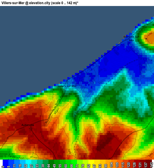 Villers-sur-Mer elevation map