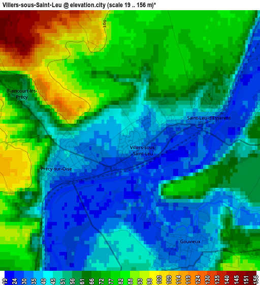 Villers-sous-Saint-Leu elevation map