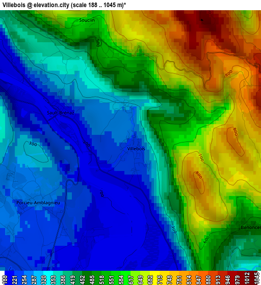 Villebois elevation map