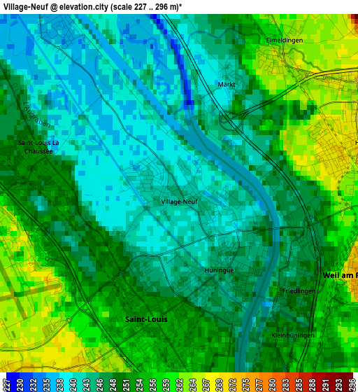 Village-Neuf elevation map