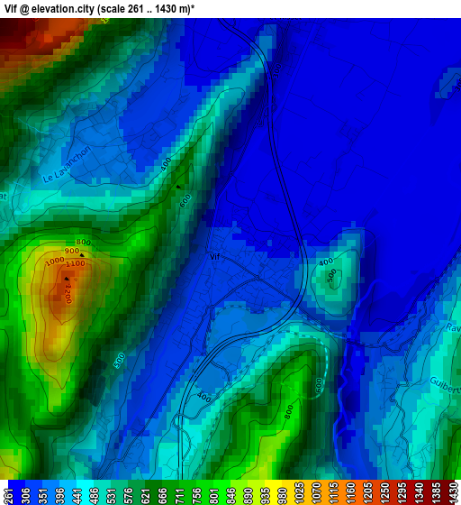 Vif elevation map