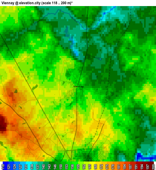 Viennay elevation map