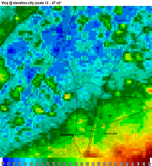 Vicq elevation map