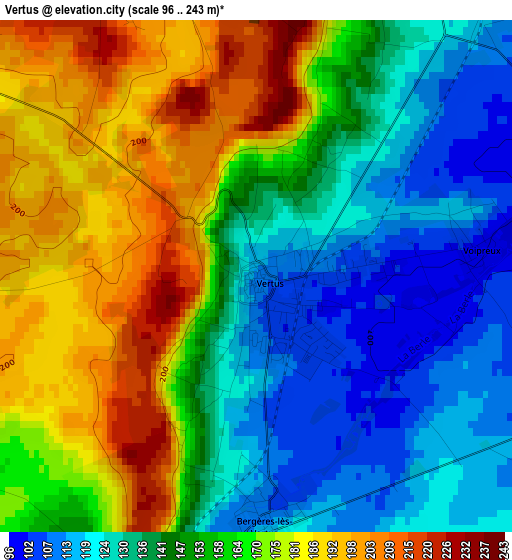 Vertus elevation map