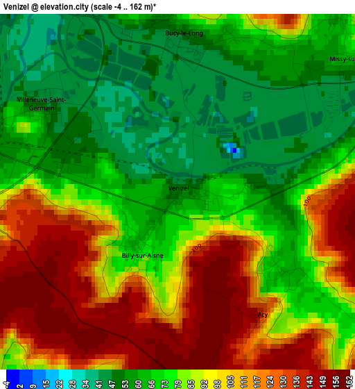 Venizel elevation map