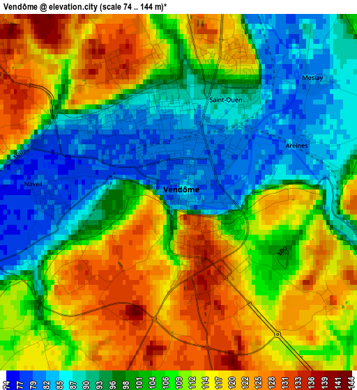 Vendôme elevation map