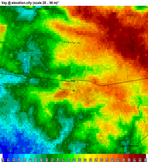 Vay elevation map