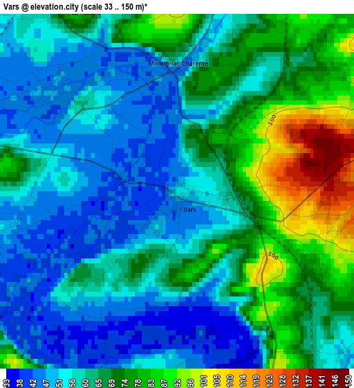 Vars elevation map