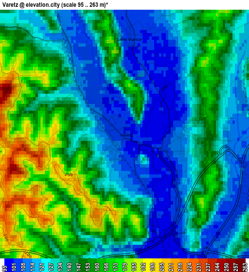 Varetz elevation map