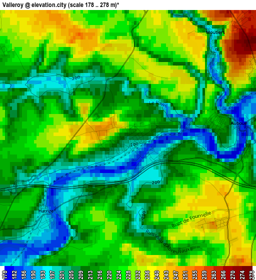 Valleroy elevation map