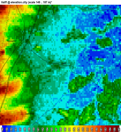 Valff elevation map