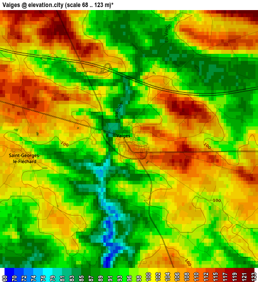 Vaiges elevation map