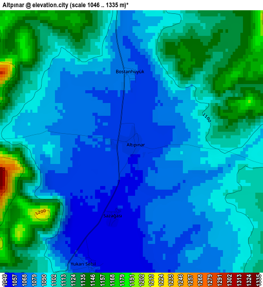 Altpınar elevation map