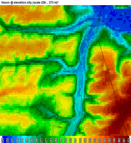 Vacon elevation map