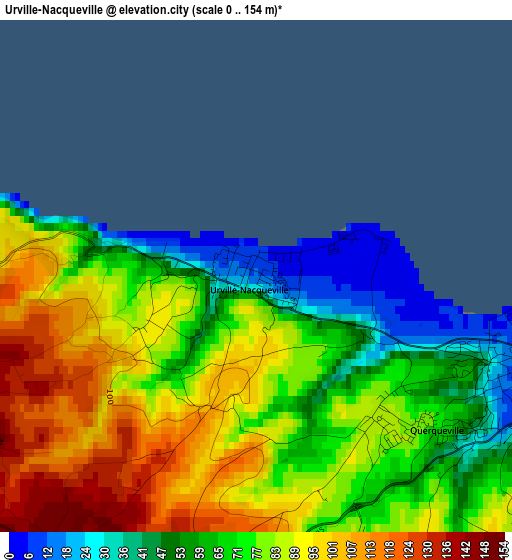 Urville-Nacqueville elevation map