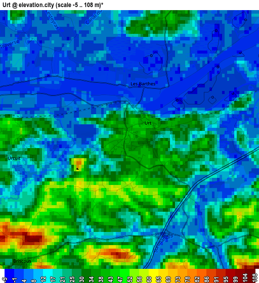 Urt elevation map