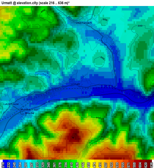 Urmatt elevation map